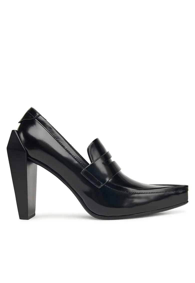 Дамски обувки -  Black Gem Loafer Hi - естествена кожа