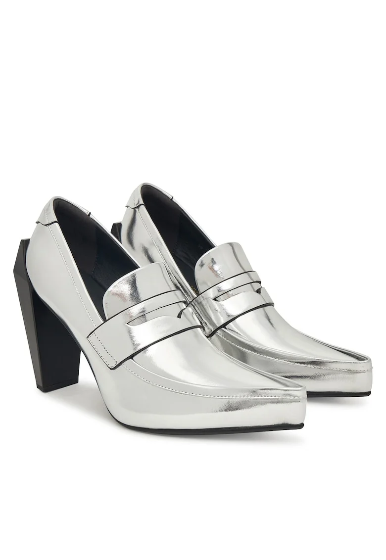 Дамски обувки -  Silver Gem Loafer Hi - естествена кожа