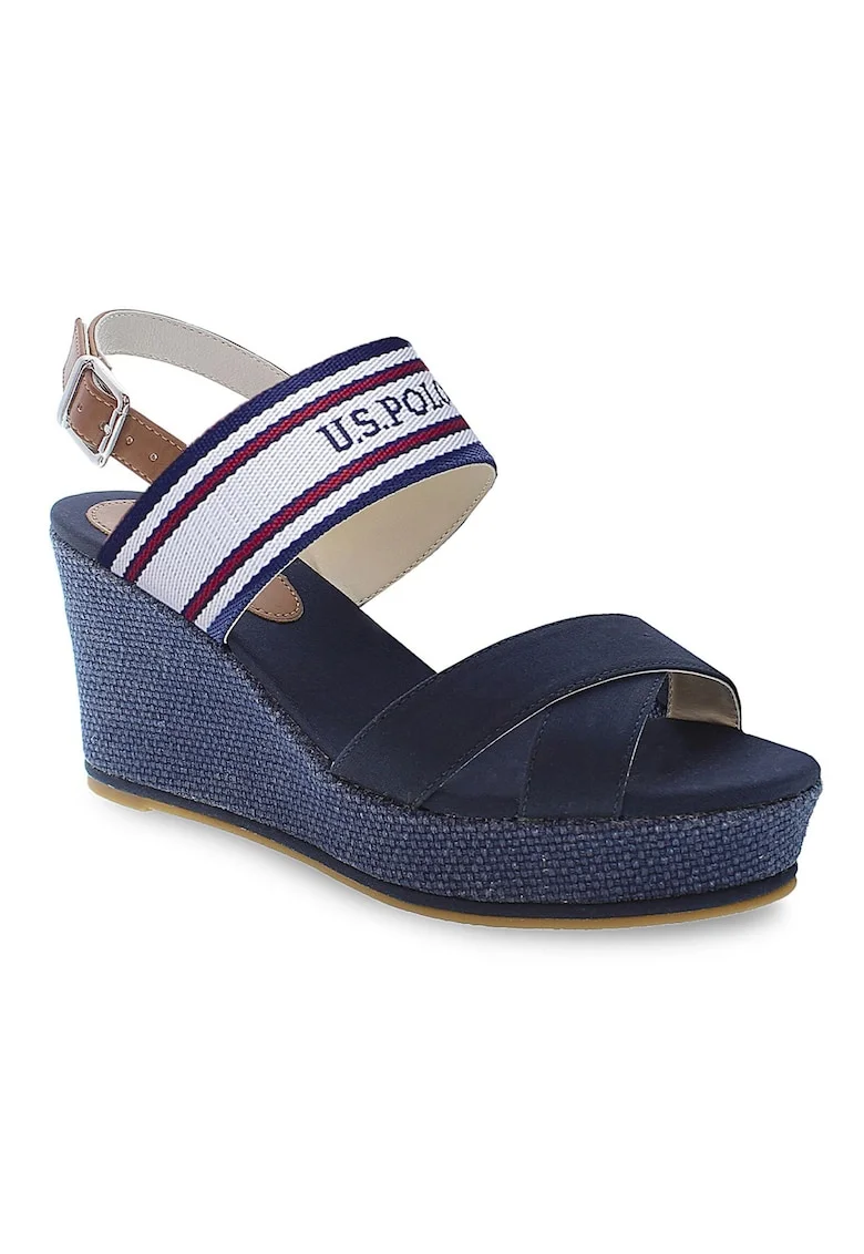 Дамски сандали - US Polo Assn. - 302822133 - Текстил - Син