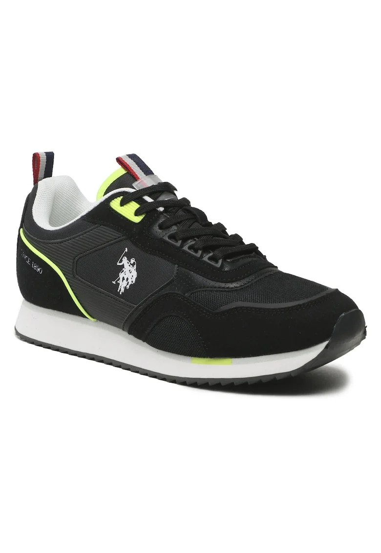 Мъжки спортни обувки - US Polo Assn. - 302823697 - текстил - черни