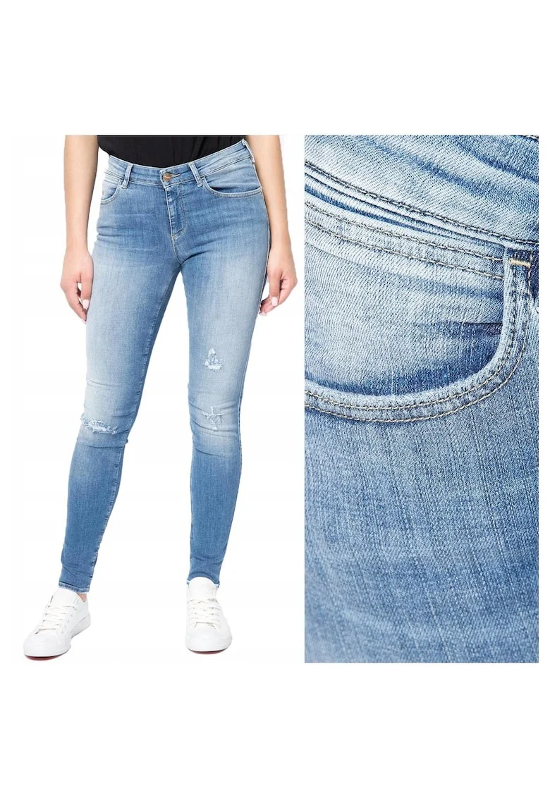 Дамски дънки -  Skinny - 10642-184 - Памучни - Дълги - Petite - Дънкови - W24-L32 US