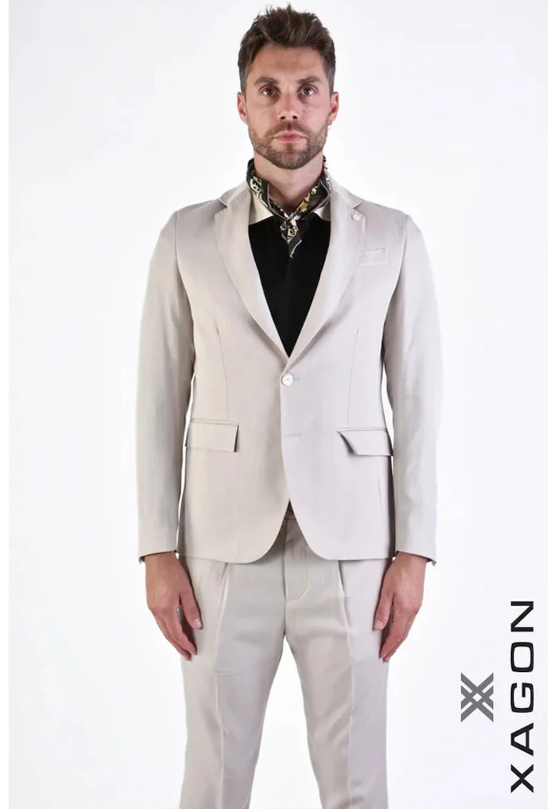 Slim fit сако - с едноредно закопчаване